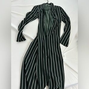 Long cardigan blazer trench jacket